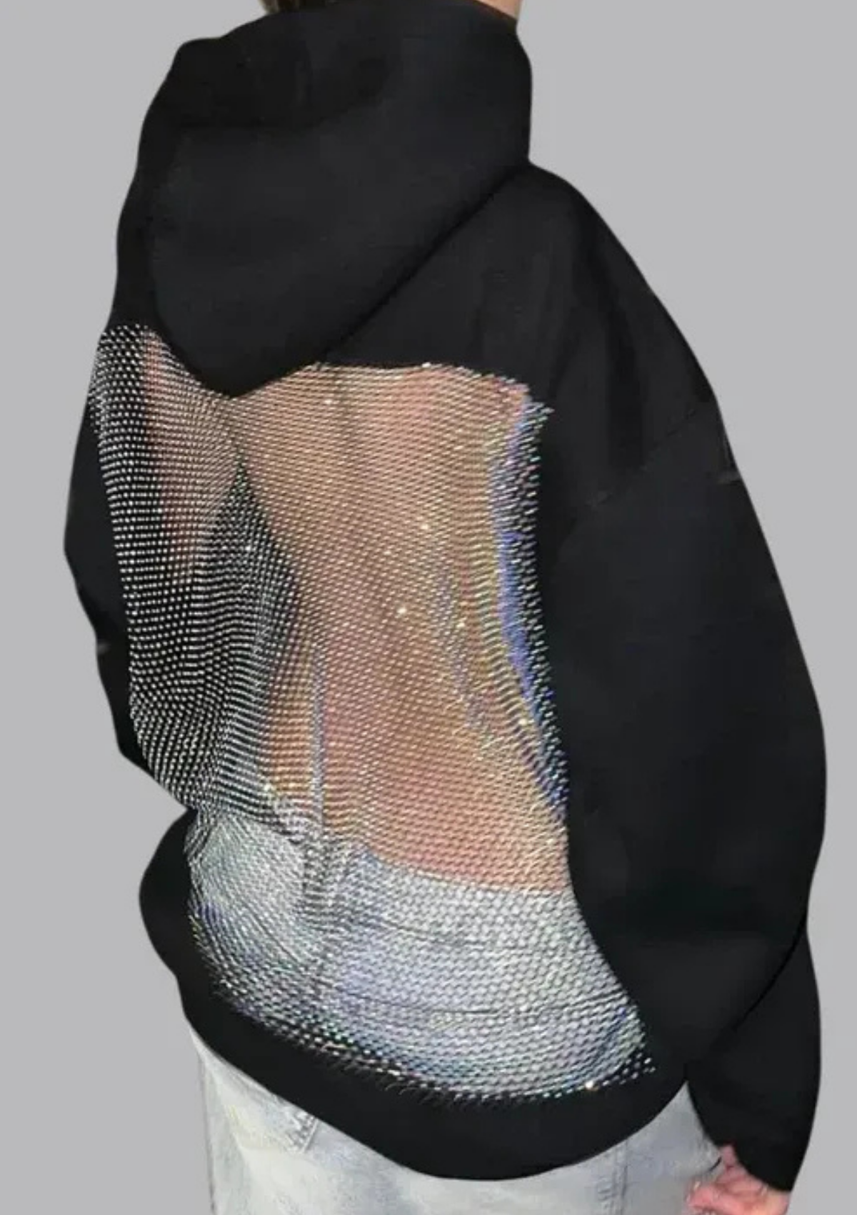 Crystal Back Mesh Hoodie